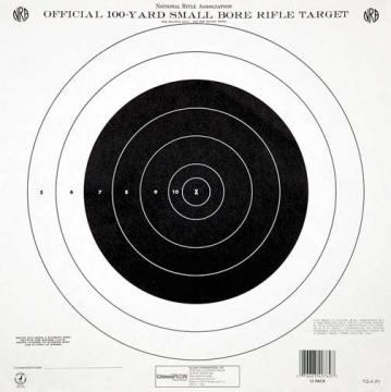 Champion Shooting Targets 100 yd. Small Bore Rifle - Single Bull (12 pack)