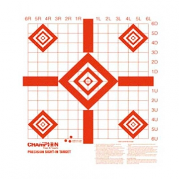 Champion Targets - Redfield Style Precision Sight-In Target (10 Pack)