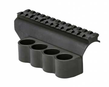 Mesa Tactical SureShell Carrier and Rail for Benelli M4 (4-Shell, 12-GA, 5 1/2 in)