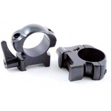 Weaver Lever-Lok Steel Rings - 1" Black