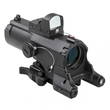 Vism ECO Prismatic 4X Scope with Laser & NAV LED/Micro Green Dot