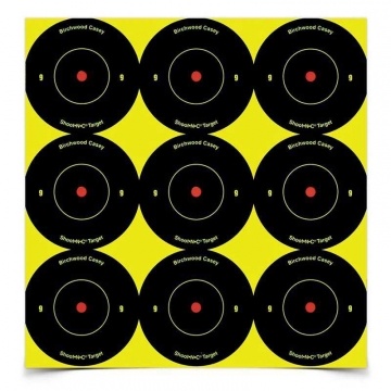 Birchwood Casey Shoot•N•C Targets - 2" Bullseye Reactive, 108 Pack
