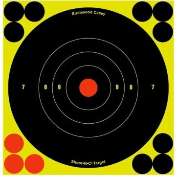 Birchwood Casey Shoot•N•C Targets - 6" Bull’s-Eye, 12 Pack