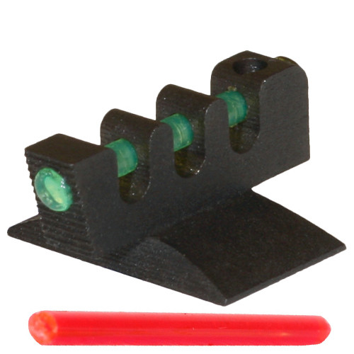 Kensight - Fiber Optic Front Sight - 0.118" Serrated Undercut Patridge Blade - 0.170" Tall, contoure