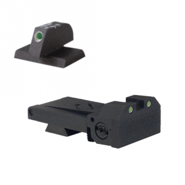 Kensight - Bomar (BMCS) - Beveled Blade Tritium w/ Arctic White Outlines, Adjustable Target 1911 Rea
