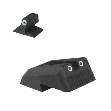 Kensight - Springfield - Tritium Rear, Serrated Blade (860-622) w/ 0.200" Tall Tritium contoured Bas