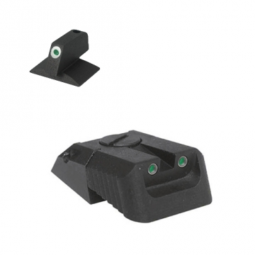 Kensight - Springfield - Tritium Rear, Recessed Blade (860-626) w/ 0.200" Tall Tritium contoured Bas