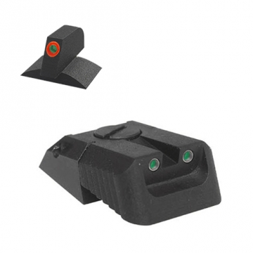 Kensight - (DAS) Adjustable Tritium Rear Sight, Recessed Blade (860-626) w/ 0.200" Tall Lumi Orange 