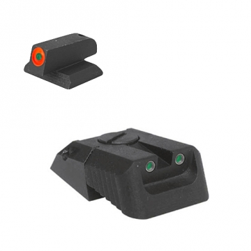 Kensight - Springfield - Tritium Rear, Recessed Blade (860-626) w/ 0.180" Tall Lumi Orange Tritium F