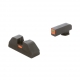 Ameriglo CAP Sight Set for Glock 42,43,43X,48 - Green Tritium Orange Outline