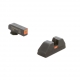 Ameriglo CAP Sight Set for Glock 42,43,43X,48 - Green Tritium Orange Outline