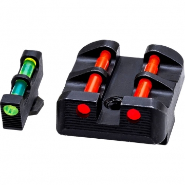 Hiviz Interchangeable Front & Rear Handgun Target Sights Fits All Glock Models Green Red White Litep