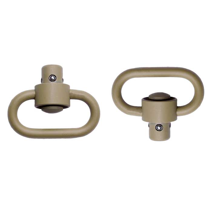 Grovtec Heavy-Duty Push Button Swivels - Desert Sand Cerakote Finish