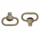 Grovtec Heavy-Duty Push Button Swivels - Desert Sand Cerakote Finish