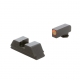 Ameriglo Protector Sight Set for Walther PDP - Green & Orange FRONT / Black Serrated REAR