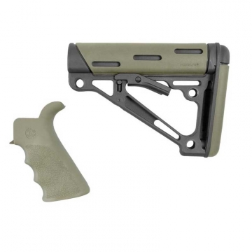 Hogue OverMolded AR-15 Kit with Grip and Collapsible Stock - Mil-Spec - OD Green