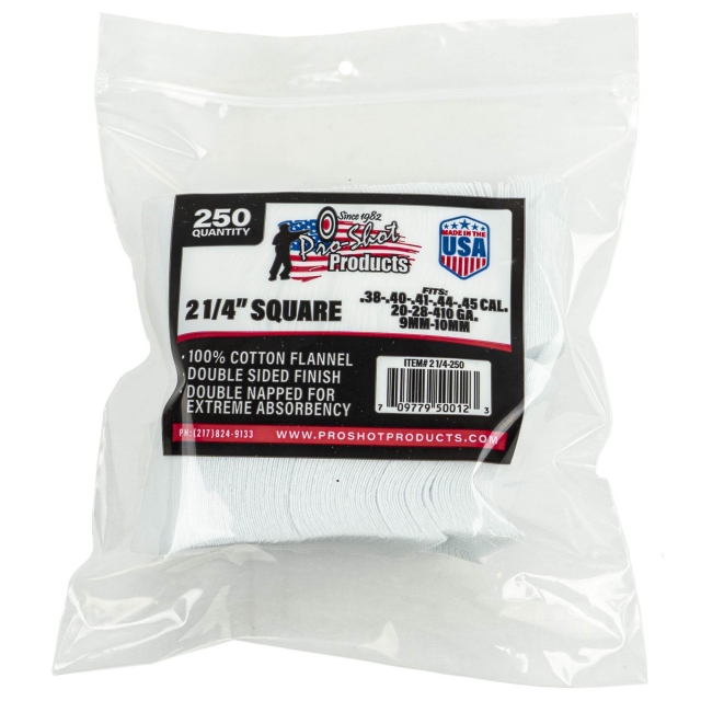 Pro-Shot Patch .35-.45cal 2 1/4" 250"