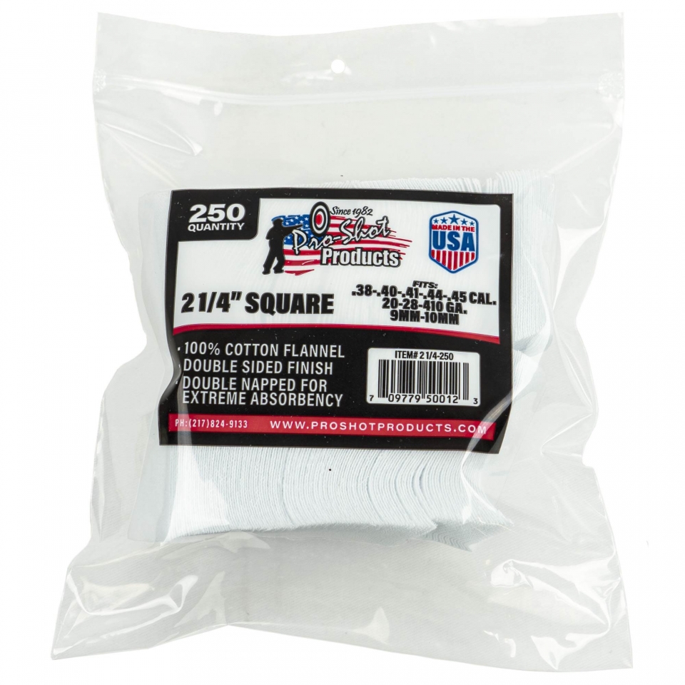 Pro-Shot Patch .35-.45cal 2 1/4" 250"