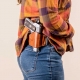 Bianchi Model 105 Minimalist Belt Slide Holster w/ Slots for Glock 17, 19, 23, 29 - Right Hand, Blac