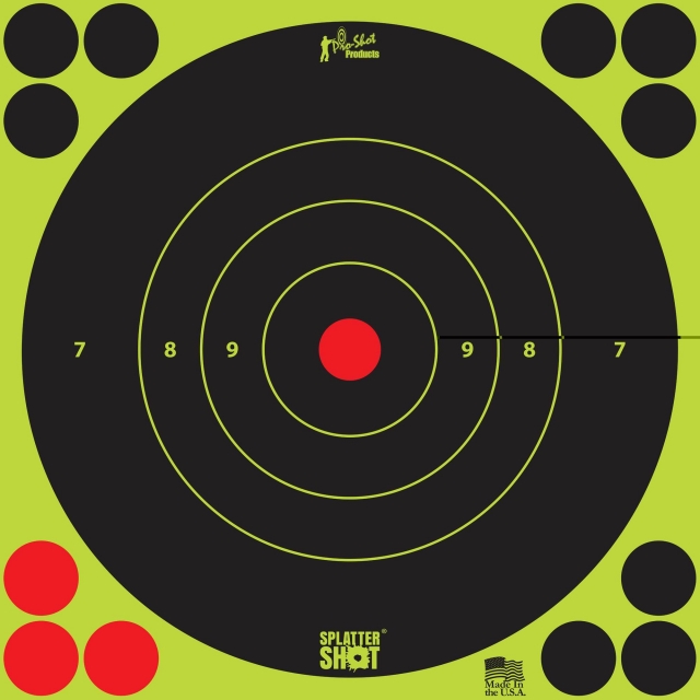 Pro-Shot Target 8" Grn Bullseye 6pk"
