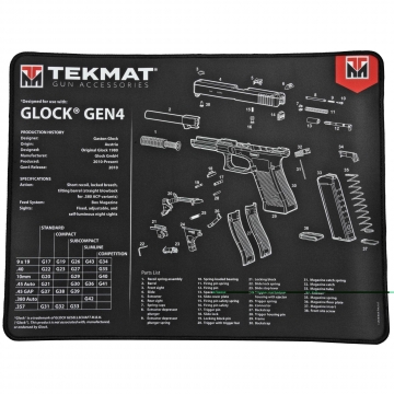 Tekmat Ultra Pistol Mat For Glock Gen 4