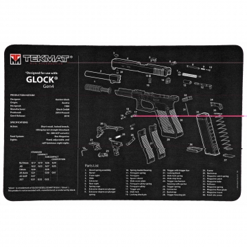 Tekmat Pistol Mat For Glock Gen 4 Blk