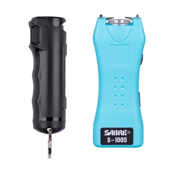 Sabre Pepper Spray and 2-in-1 Stun Gun Multi-Range Protection Pack – Teal