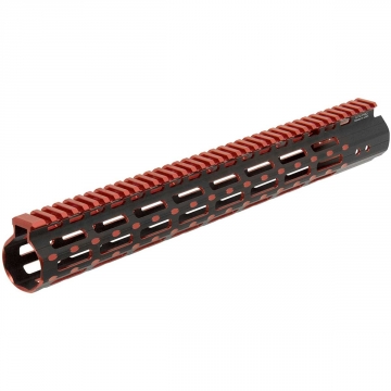 UTG PRO® AR15 Super Slim 15" Free Float M-LOK® Handguard – Black & Red 2-Tone