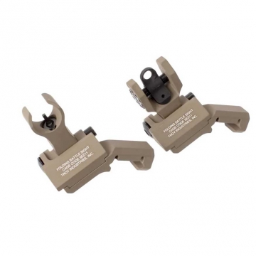 TROY 45° Offset BattleSight Set | FDE (Flat Dark Earth) – HK Front & Round Rear