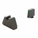 Ameriglo GL-812 Suppressor Height Sights for Glock   | 5XL Tall Green Tritium Black Outline
