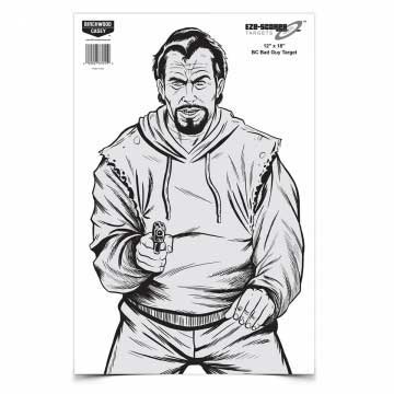 Birchwood Casey Eze-Scorer 12" x 18" BC Bad Guy Target, Pack of 100