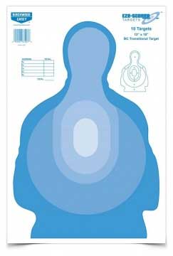 Birchwood Casey Eze-Scorer™ 12" x 18" BC Transitional Blue Paper Target 100 Pack