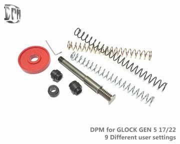DPM Recoil Reduction System  for GLOCK 17-22-31-34-35-37 GEN 5 BOSS 9 User Adjustable Settings