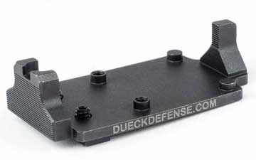 Dueck Defense RBU Glock Mount & Back Up Sight Base for Trijicon RMR