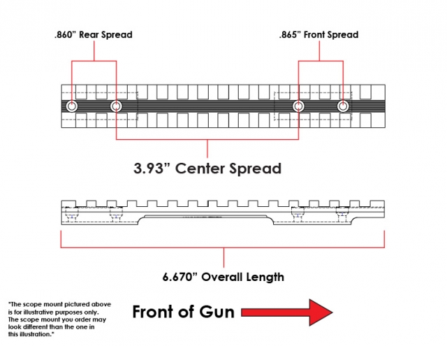 41000 EGW Savage Round Back Short Action Picatinny Rail Scope Mount 0 MOA