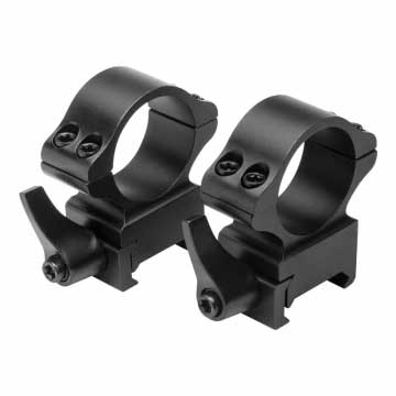 NcSTAR 1" X 1.0"H Steel Quick Release Scope Rings