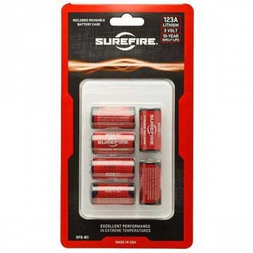 SureFire 123A Batteries Six Pack Lithium - Package of Six SF12BB Batteries for Lights