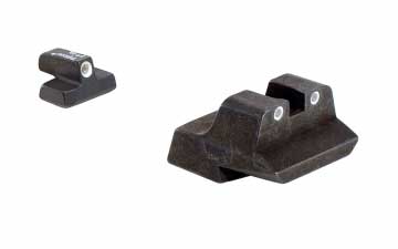 Trijicon SA10: S&W Compact .45 Long Rear, 3 Dot Green Front & Rear Night Sight Set