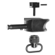 Universal tactical adaptor with tactical sling loop, mounts directly on any Uncle Mike&#39;s-type QD sli
