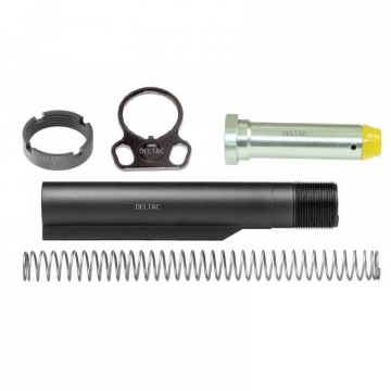 Deltac AR-15 Mil Spec Buffer Tube Kit with Dual Loop Sling End Plate