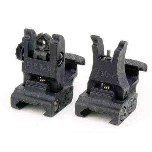 Front and Rear Polymer flip up back up sights CQB OD 