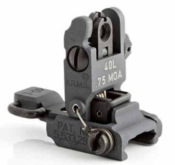 A.R.M.S. #40L-SP Flip Up Rear Sight - Same Plane Dual Aperture