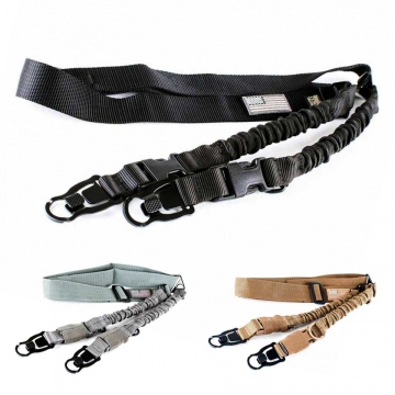 Cetacea Delta II 1.5" Convertible 2 to 1 Point Rifle Sling with Shock Impact Element & Mash Hooks